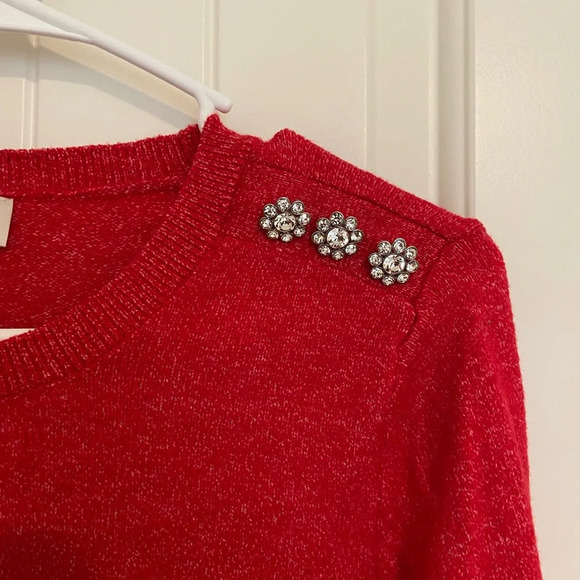 NWOT | LOFT women’s jeweled sweater — petite medium‎ - Picture 2 of 7